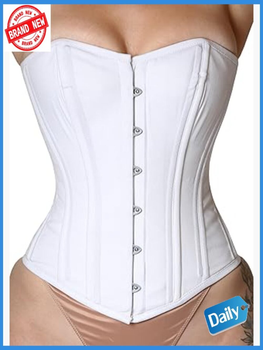 Overbust Corset Waist Trainer Double Steel Boned Shaper